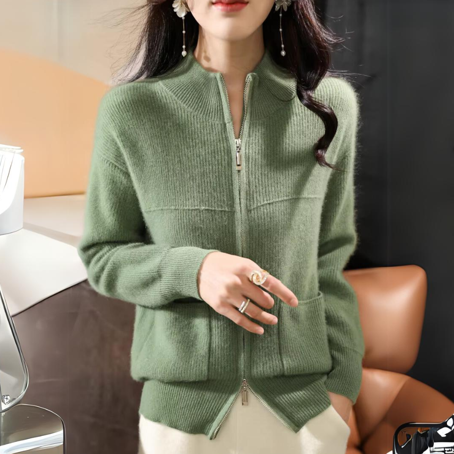 Catherine 100% Merino Zip Up