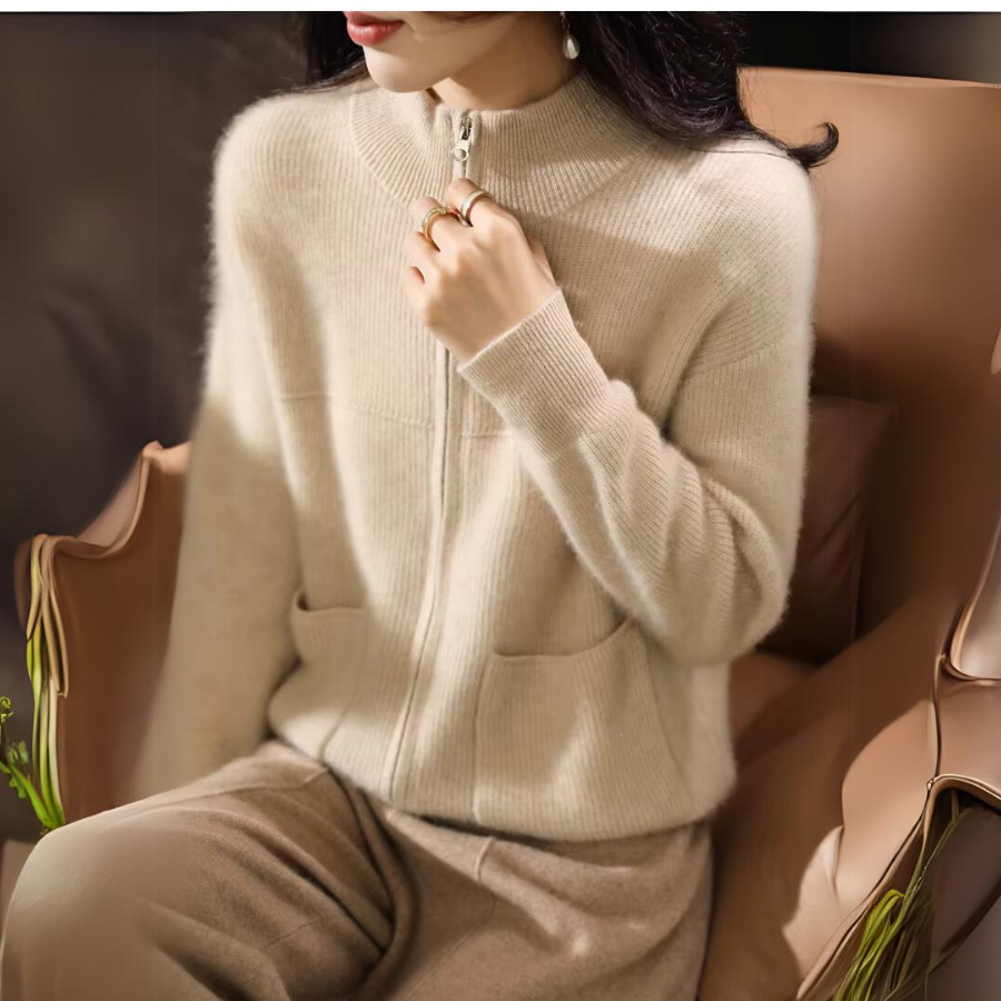 Catherine 100% Merino Zip Up