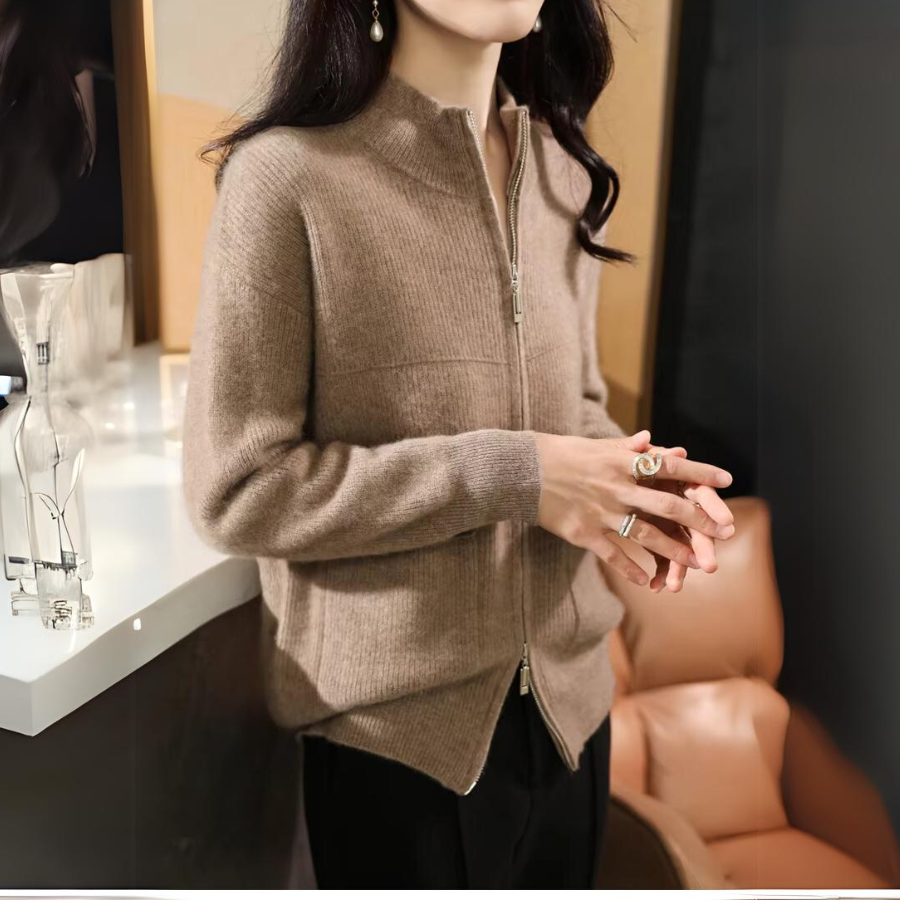 Catherine 100% Merino Zip Up