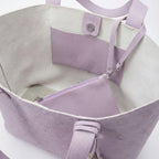 Smile Embossed Leather Tote