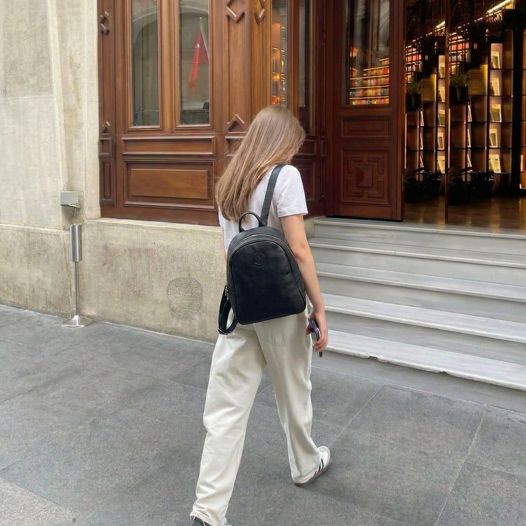 Leather Smile Backpack