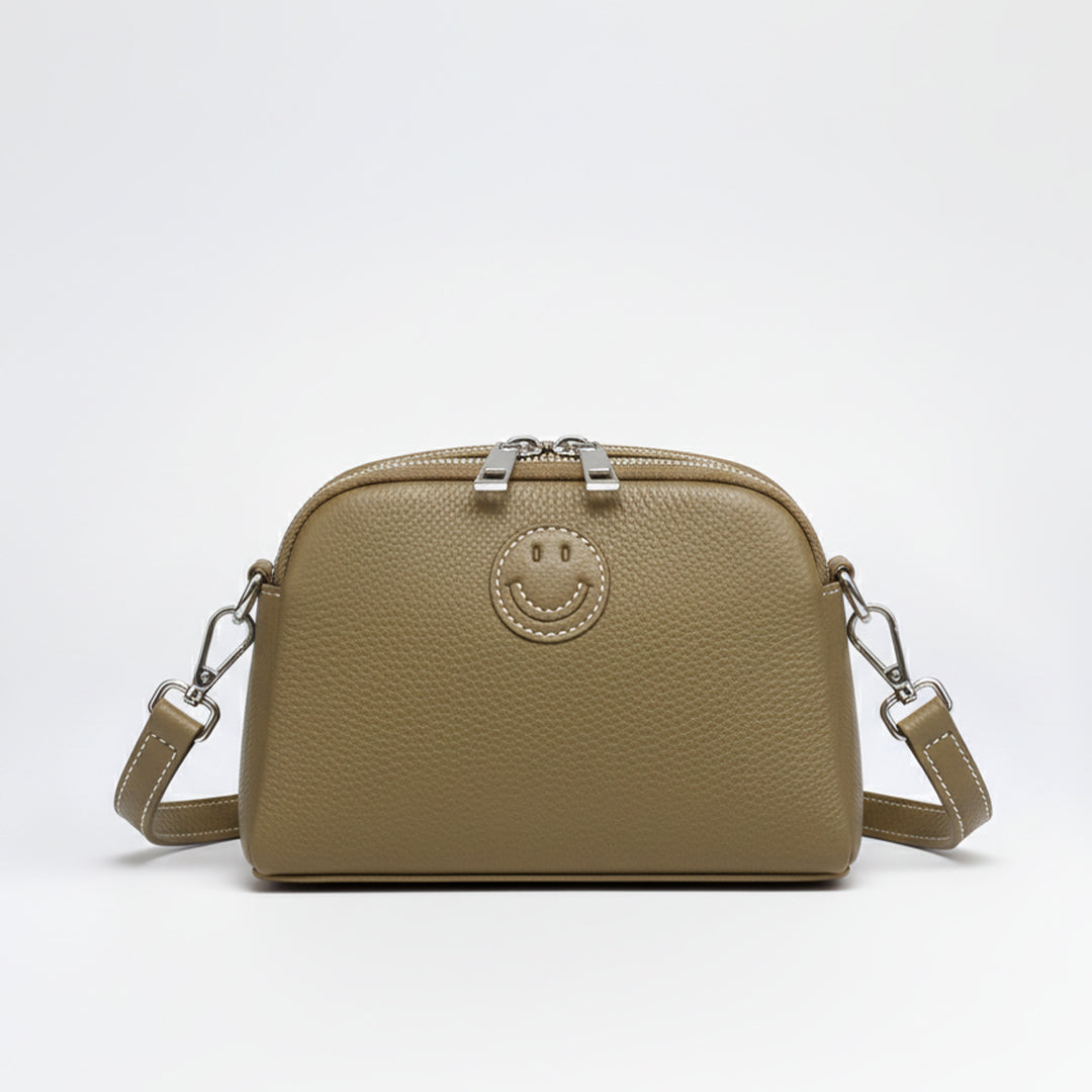 Leather Smile Shoulder Bag