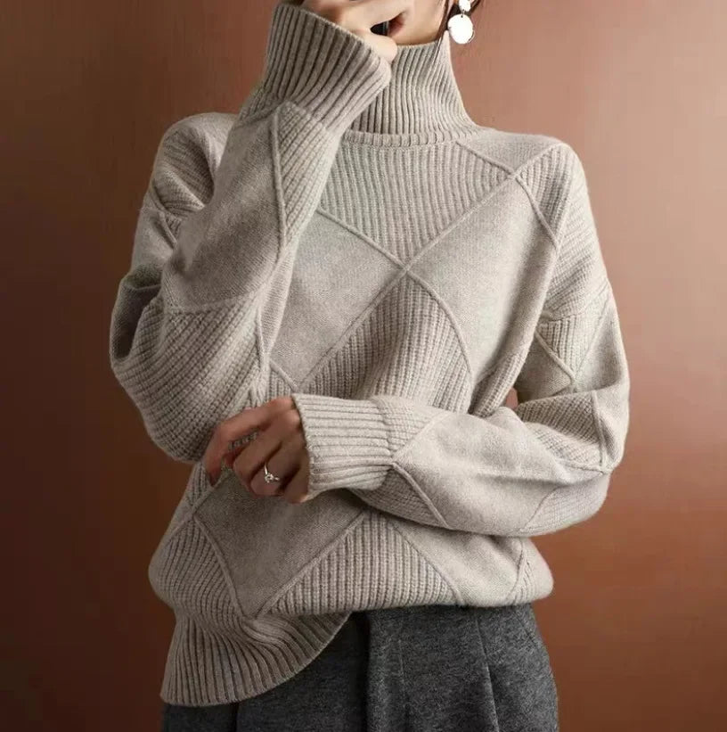 Allegra Diamond Knit Cashmere Sweater